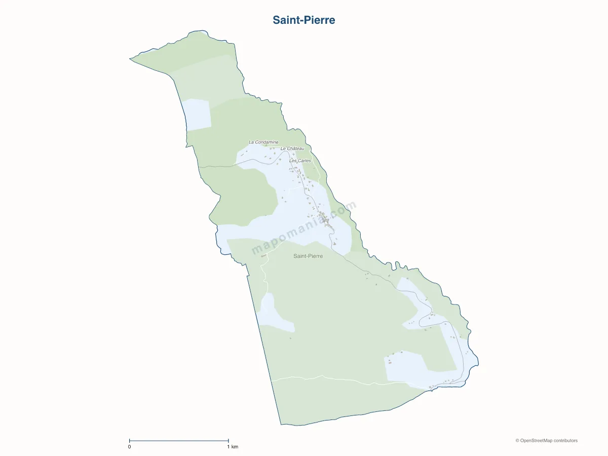 Carte de Saint-Pierre à personnaliser