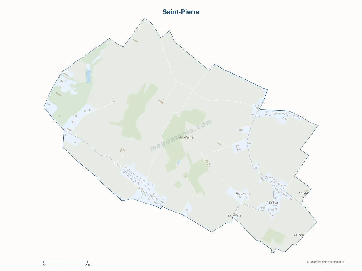 Carte de Saint-Pierre à personnaliser