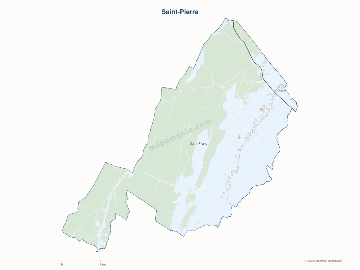 Carte de Saint-Pierre à personnaliser