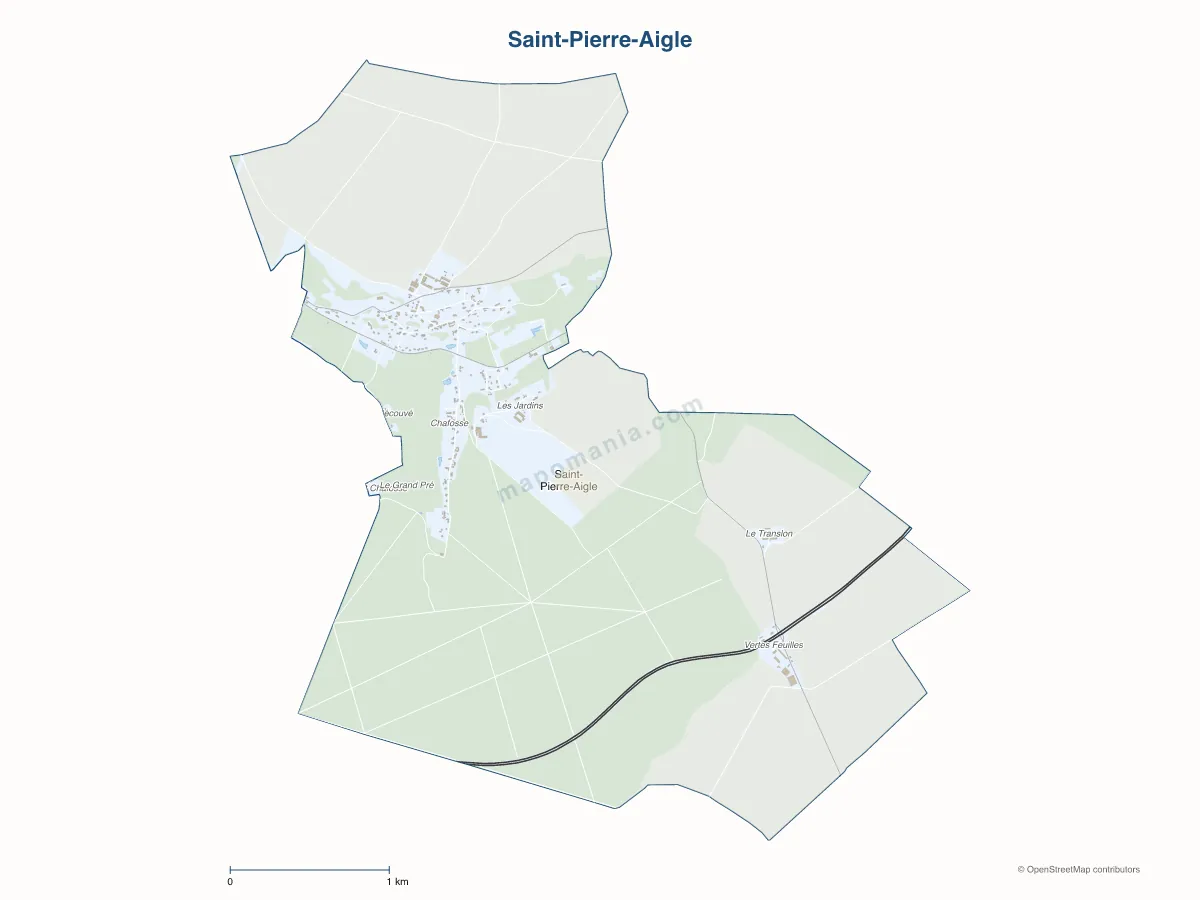 Carte de Saint-Pierre-Aigle à personnaliser