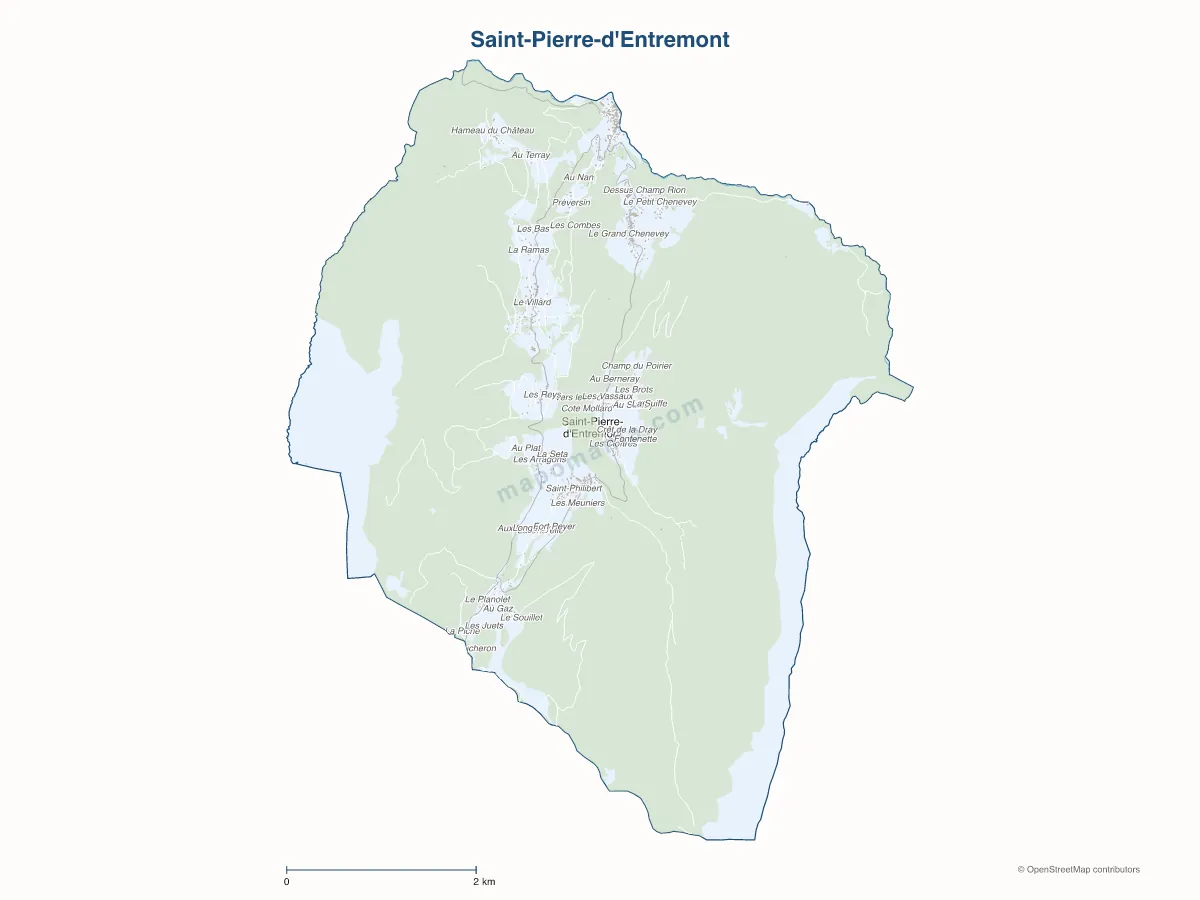 Carte de Saint-Pierre-d'Entremont à personnaliser