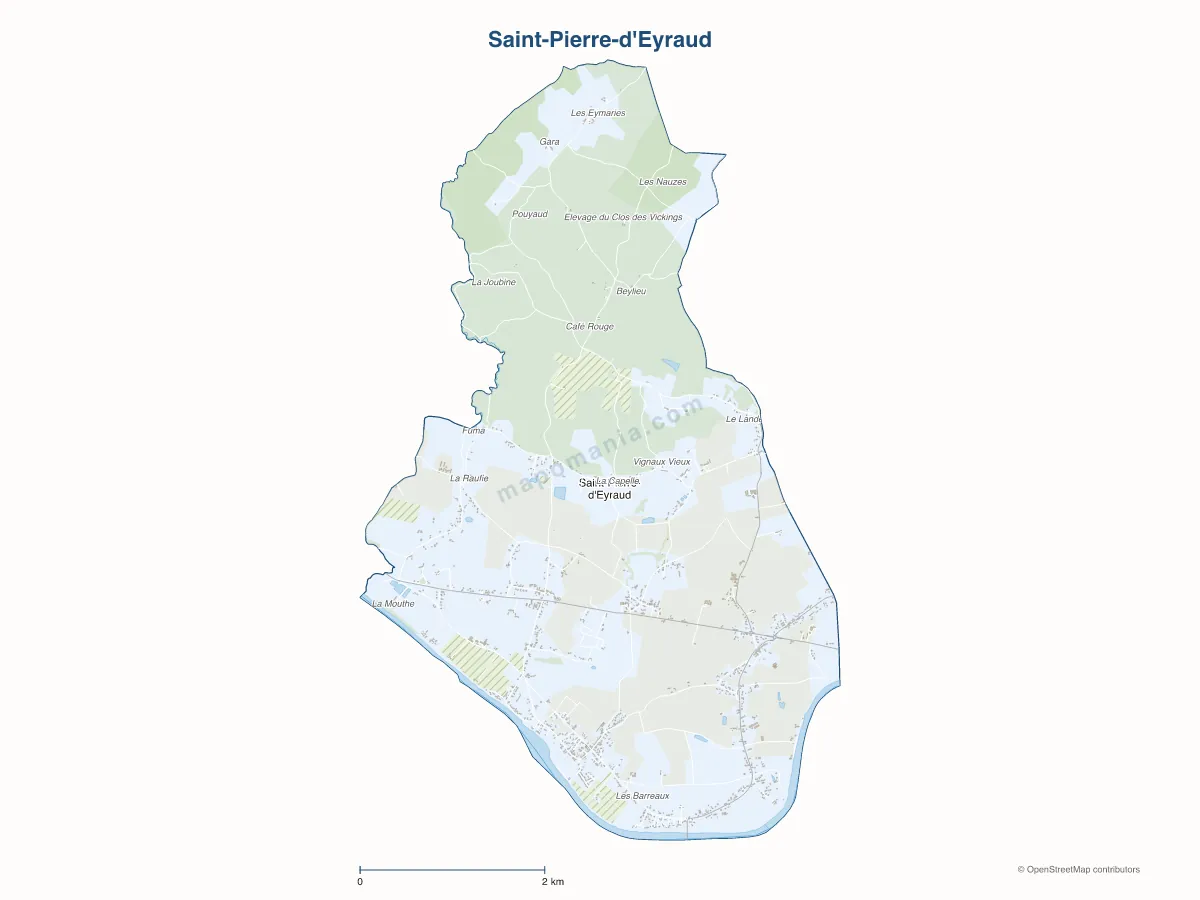 Carte de Saint-Pierre-d'Eyraud à personnaliser