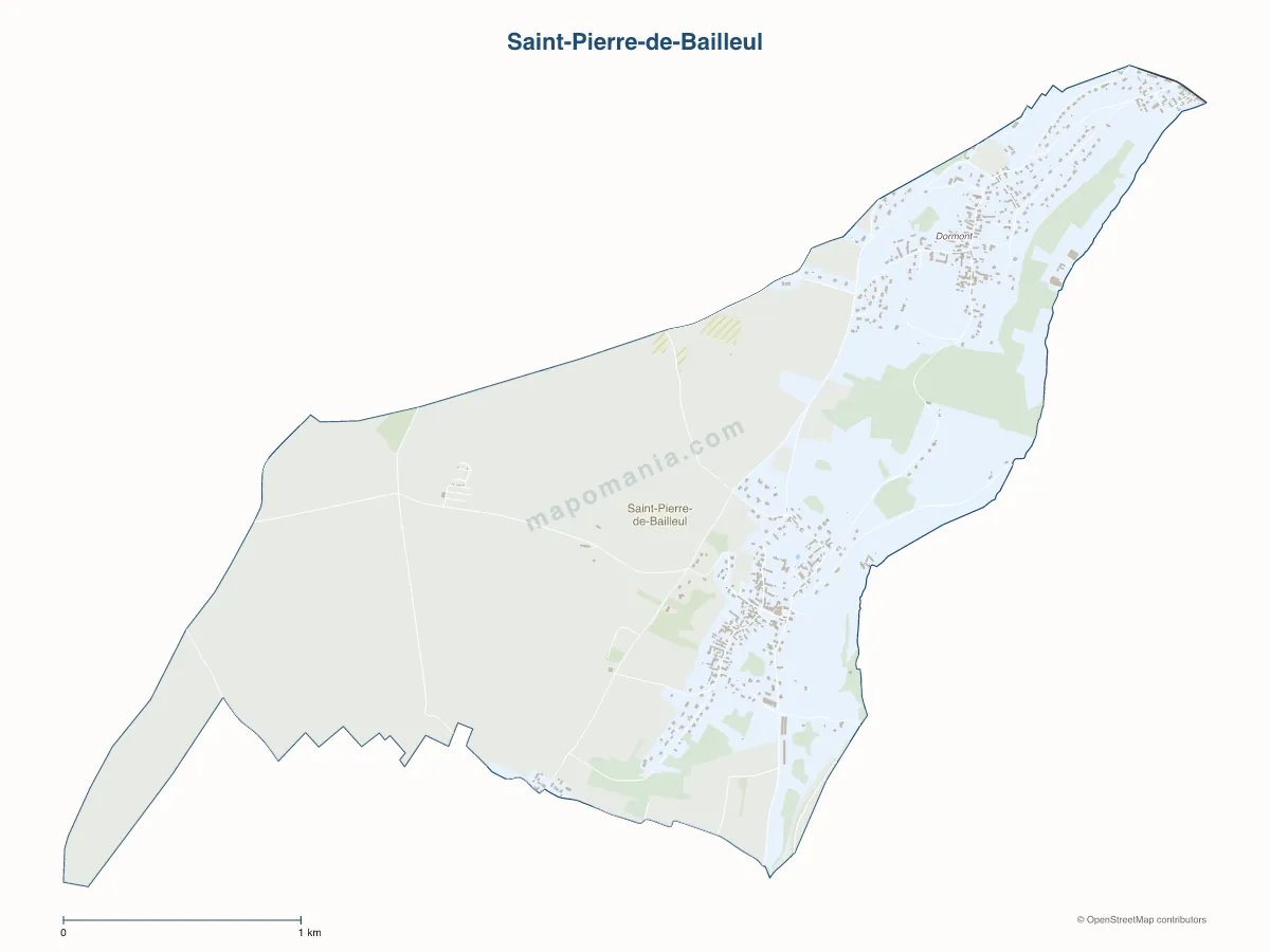 Carte de Saint-Pierre-de-Bailleul à personnaliser