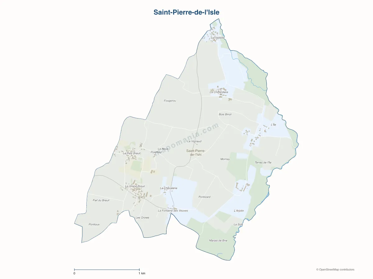 Carte de Saint-Pierre-de-l'Isle à personnaliser