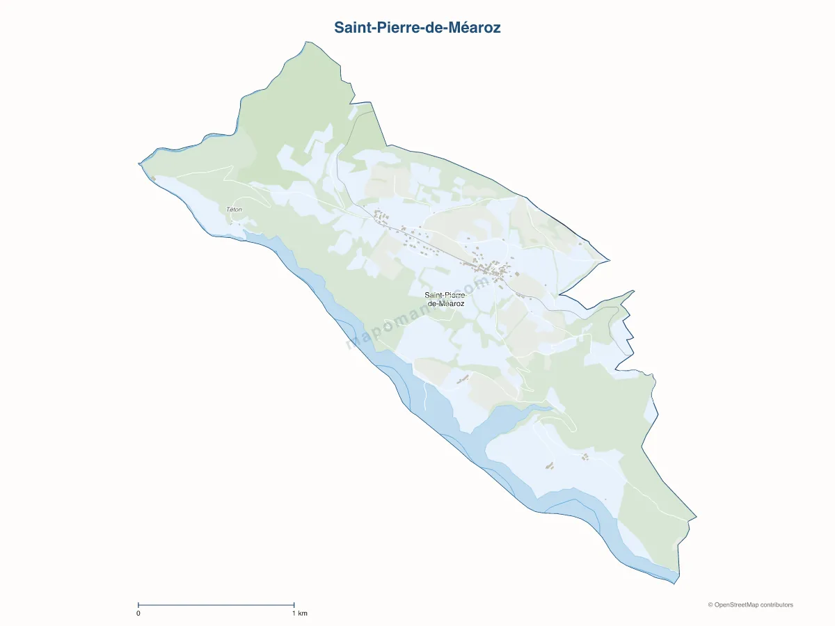 Carte de Saint-Pierre-de-Méaroz à personnaliser