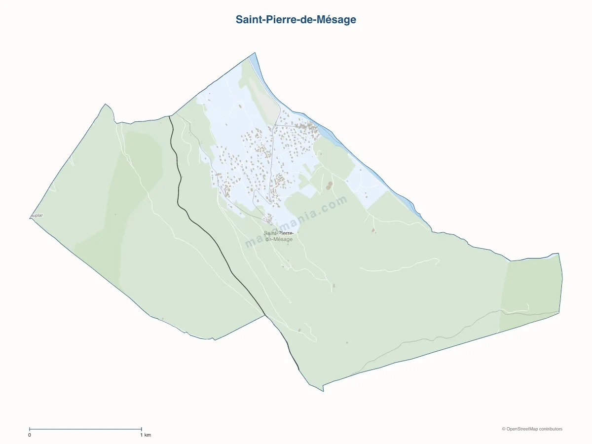 Carte de Saint-Pierre-de-Mésage à personnaliser