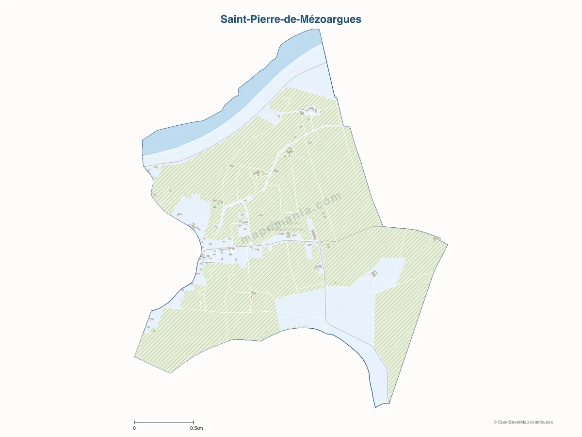 Carte de Saint-Pierre-de-Mézoargues à personnaliser