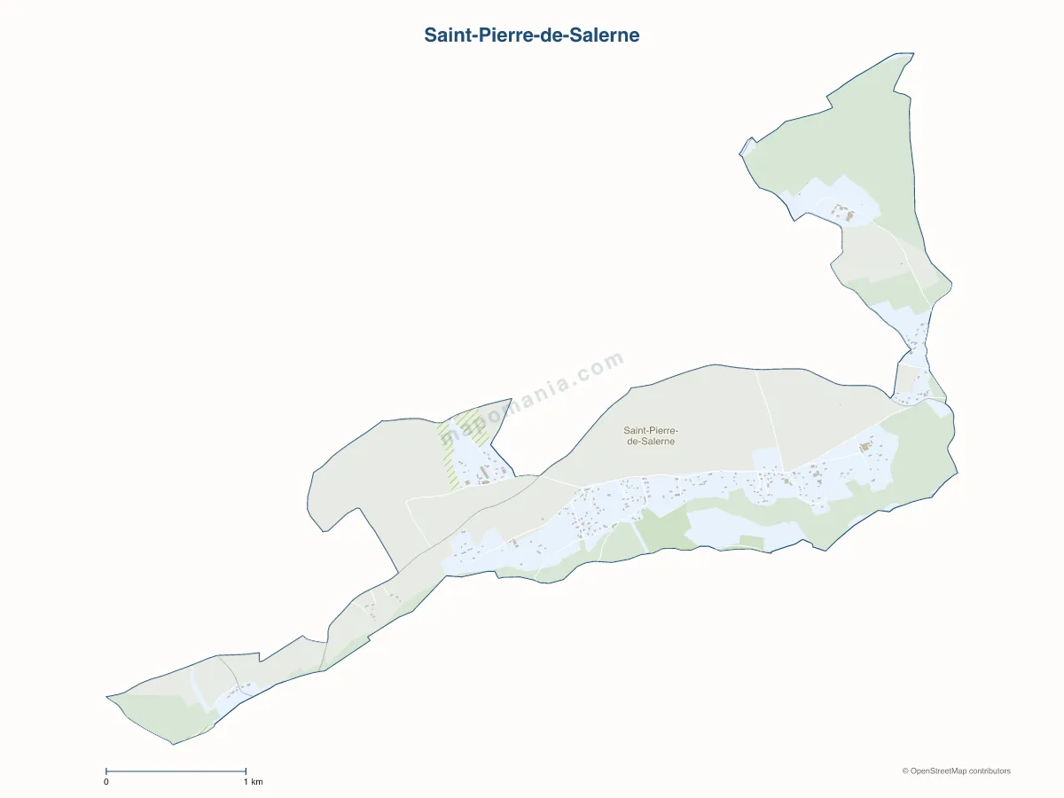 Carte de Saint-Pierre-de-Salerne à personnaliser