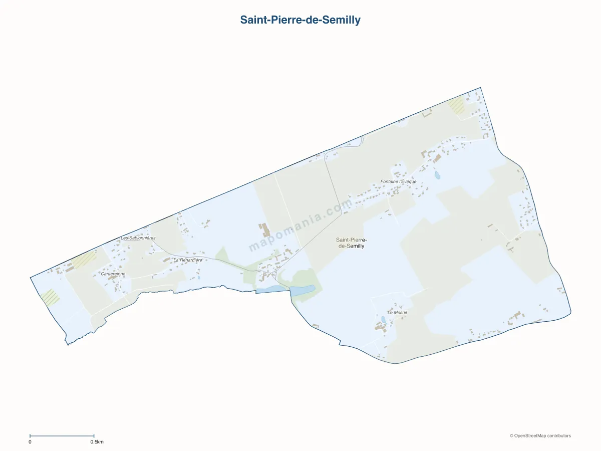 Carte de Saint-Pierre-de-Semilly à personnaliser