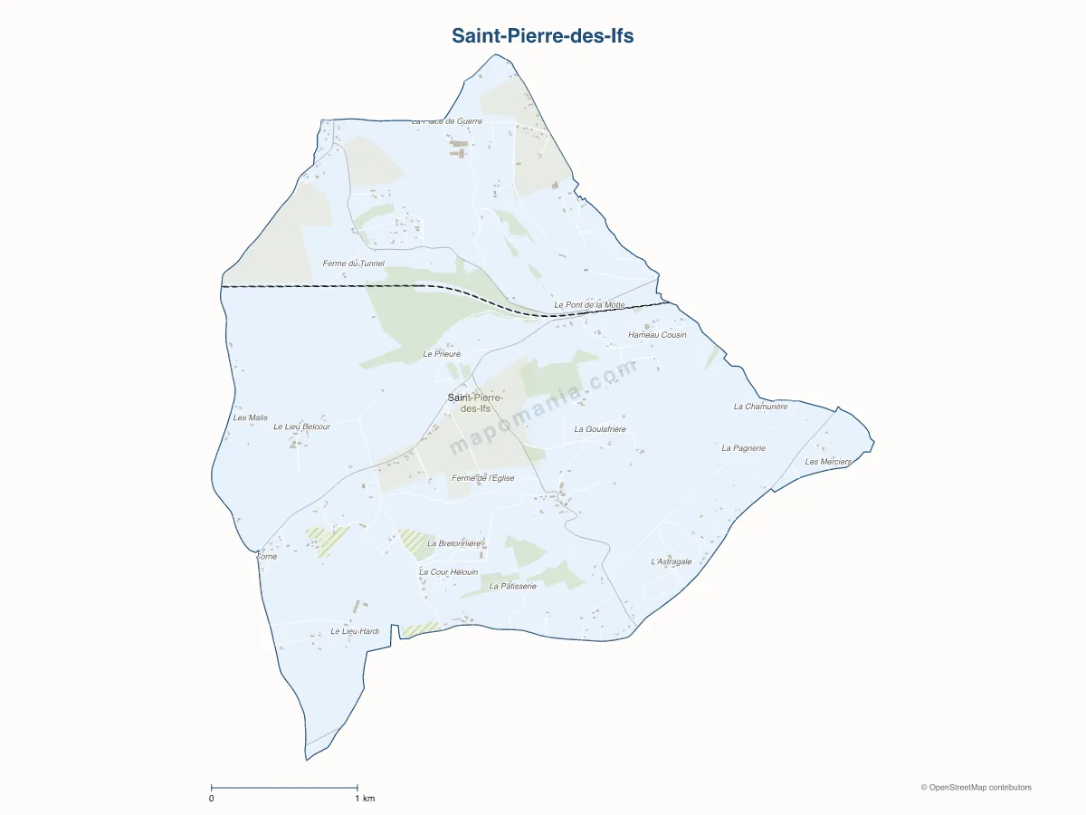 Carte de Saint-Pierre-des-Ifs à personnaliser
