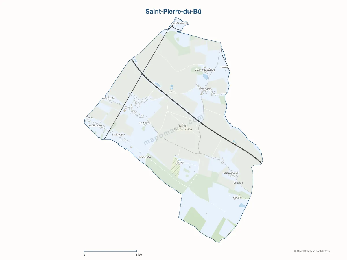 Carte de Saint-Pierre-du-Bû à personnaliser