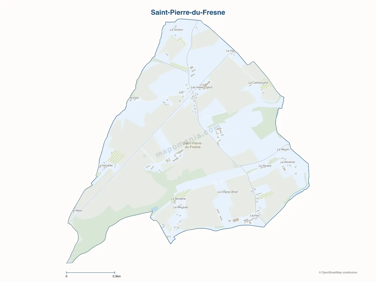 Carte de Saint-Pierre-du-Fresne à personnaliser