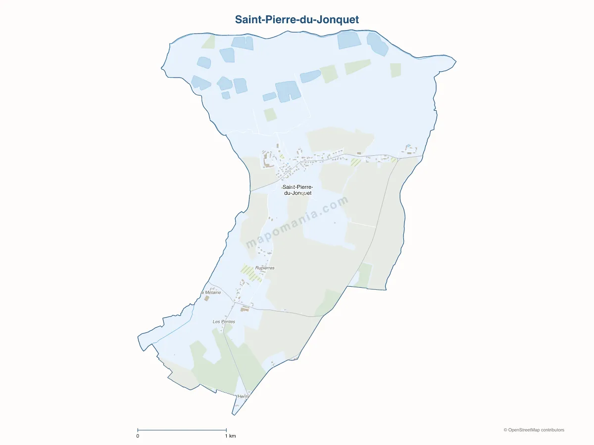 Carte de Saint-Pierre-du-Jonquet à personnaliser