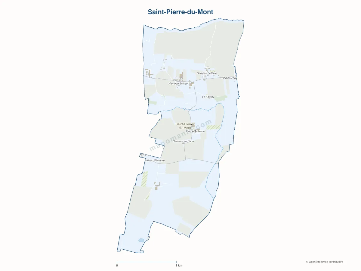 Carte de Saint-Pierre-du-Mont à personnaliser
