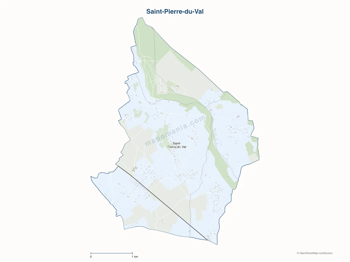 Carte de Saint-Pierre-du-Val à personnaliser
