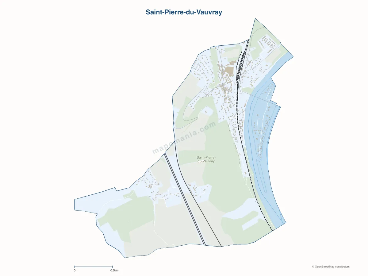 Carte de Saint-Pierre-du-Vauvray à personnaliser
