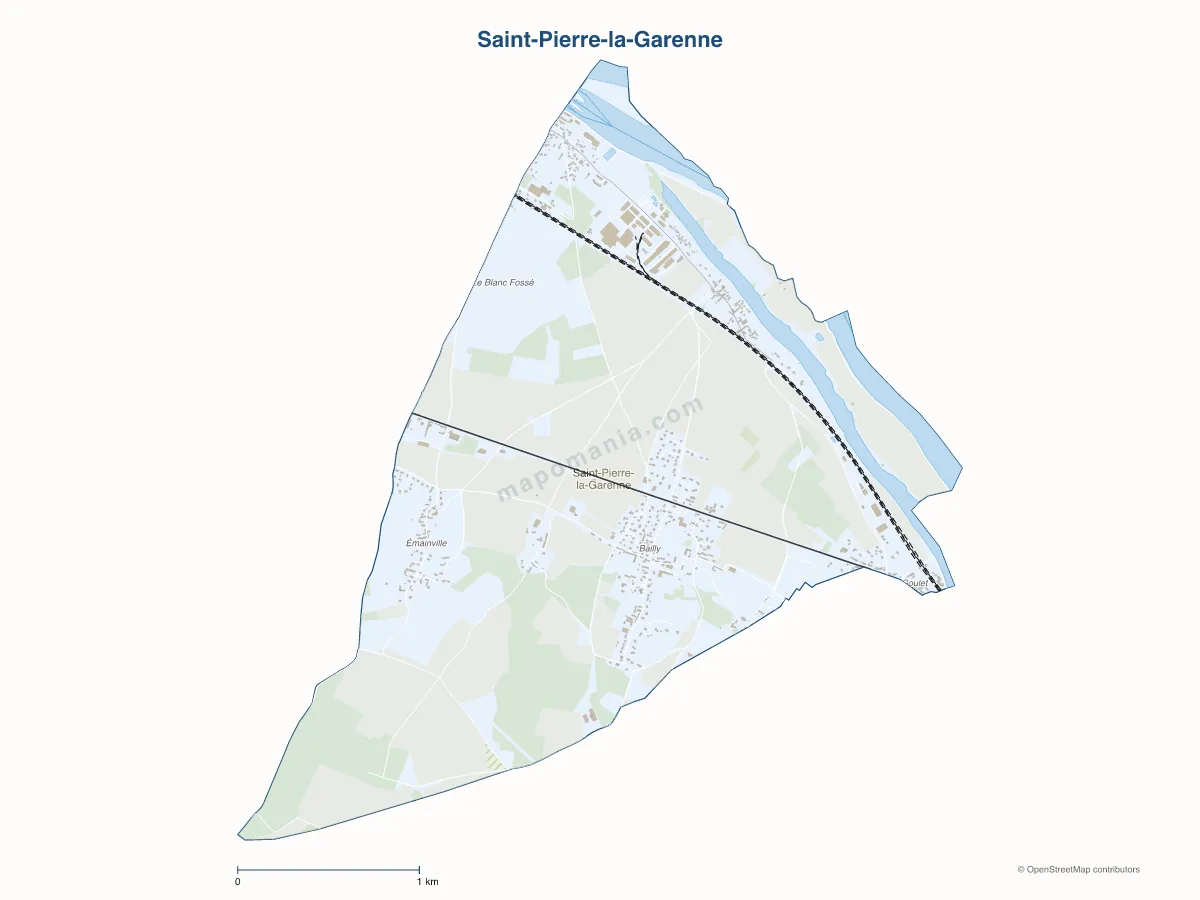 Carte de Saint-Pierre-la-Garenne à personnaliser