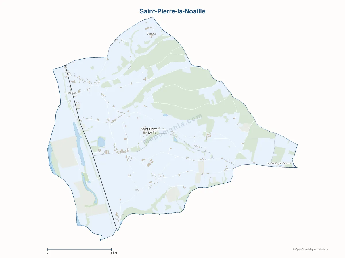 Carte de Saint-Pierre-la-Noaille à personnaliser
