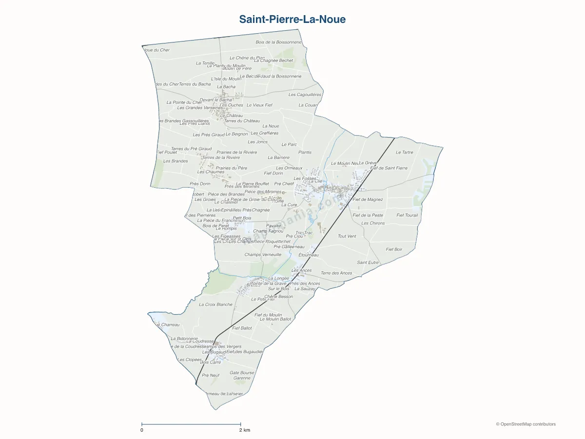 Carte de Saint-Pierre-La-Noue à personnaliser