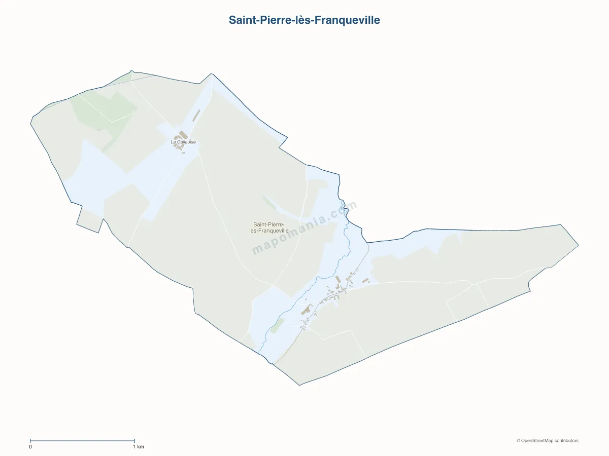 Carte de Saint-Pierre-lès-Franqueville à personnaliser