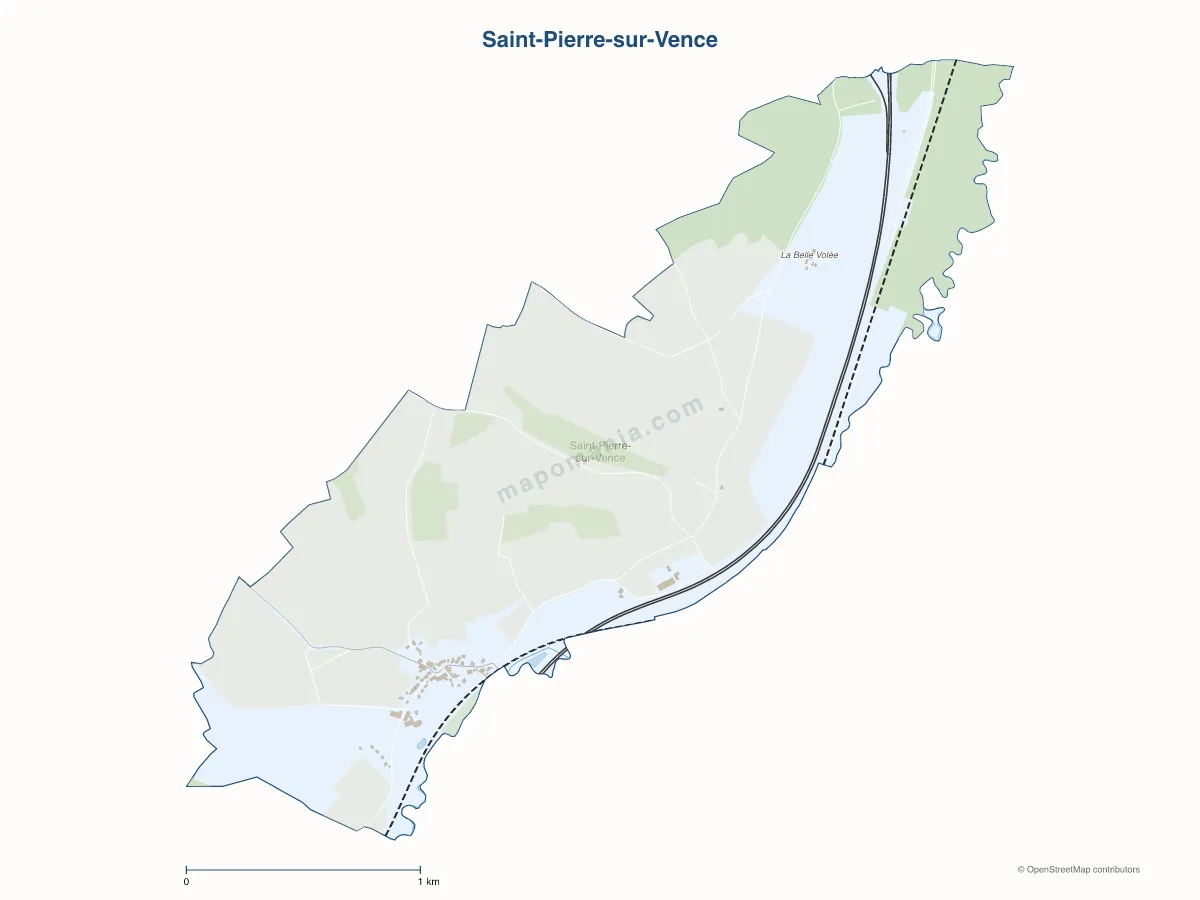 Carte de Saint-Pierre-sur-Vence à personnaliser
