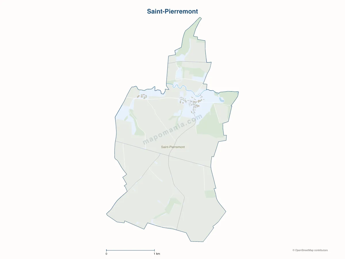 Carte de Saint-Pierremont à personnaliser