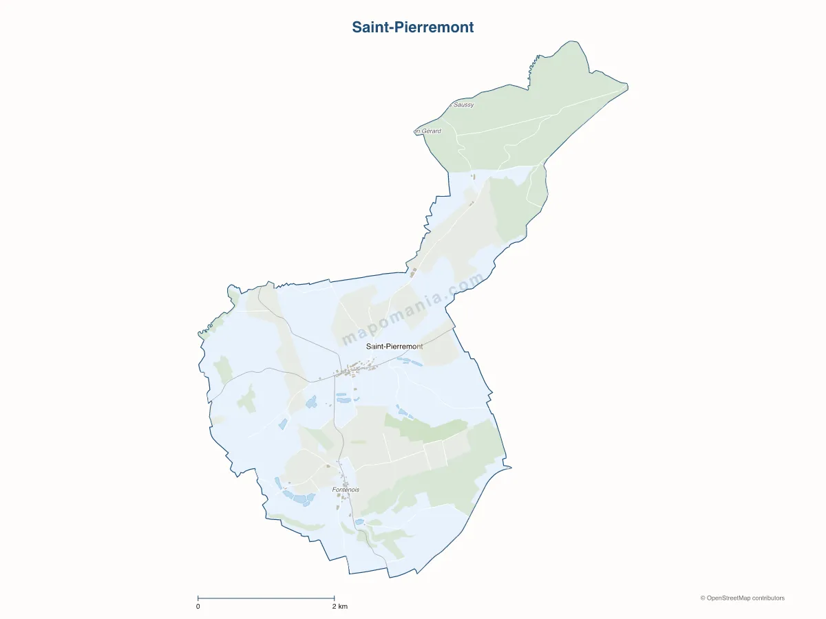 Carte de Saint-Pierremont à personnaliser