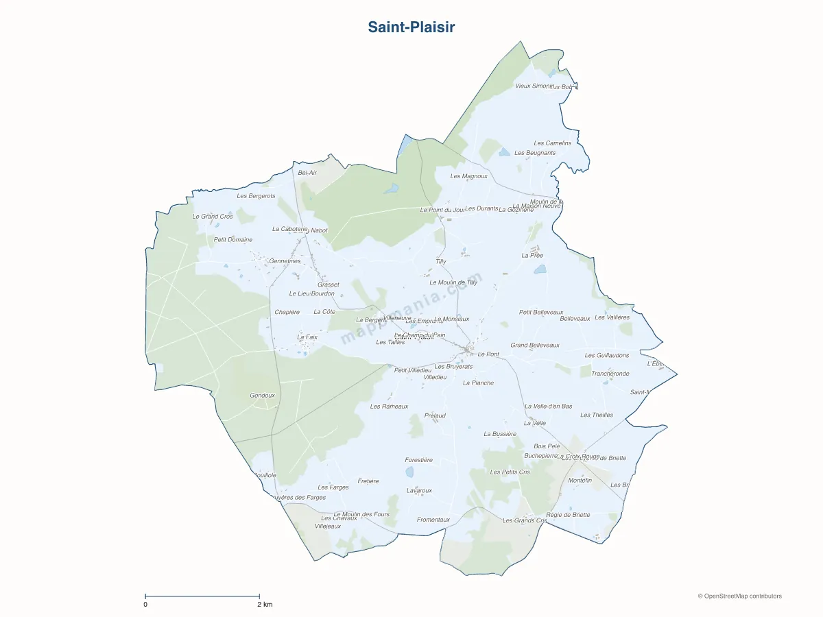 Carte de Saint-Plaisir à personnaliser