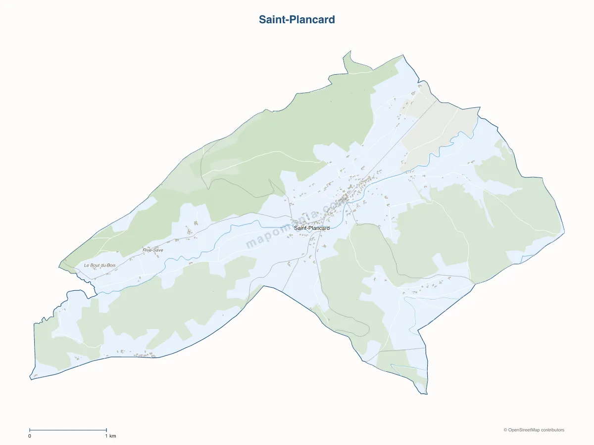Carte de Saint-Plancard à personnaliser