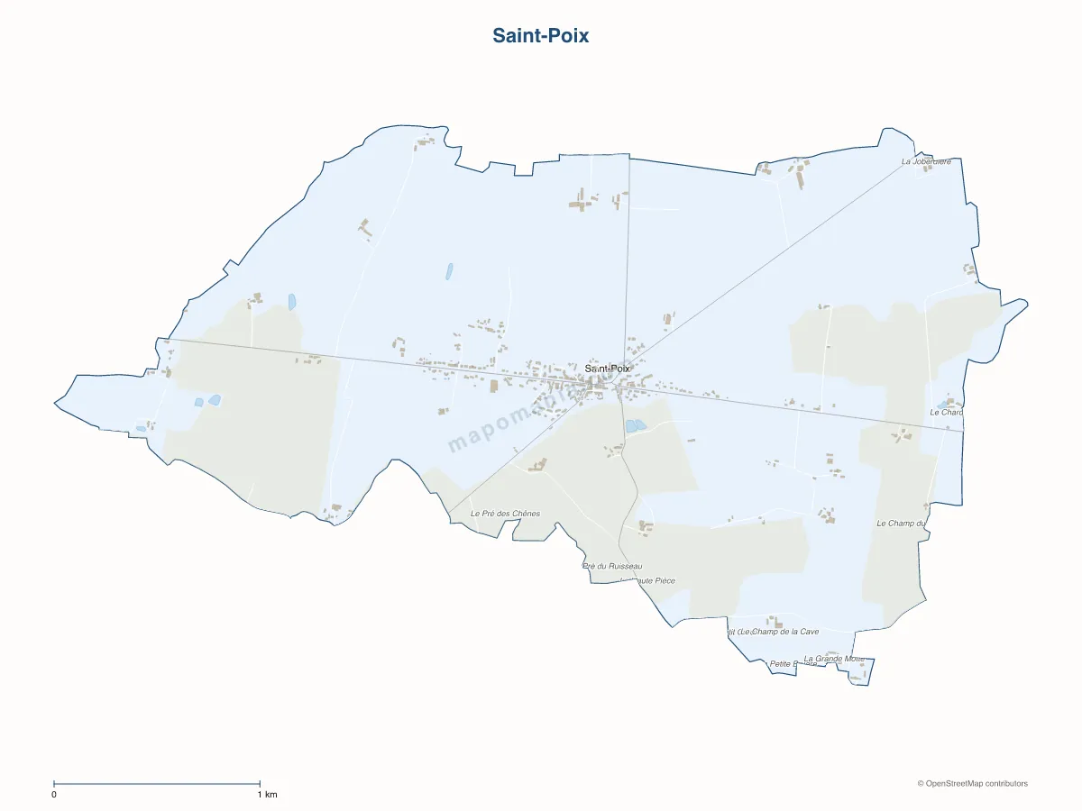 Carte de Saint-Poix à personnaliser
