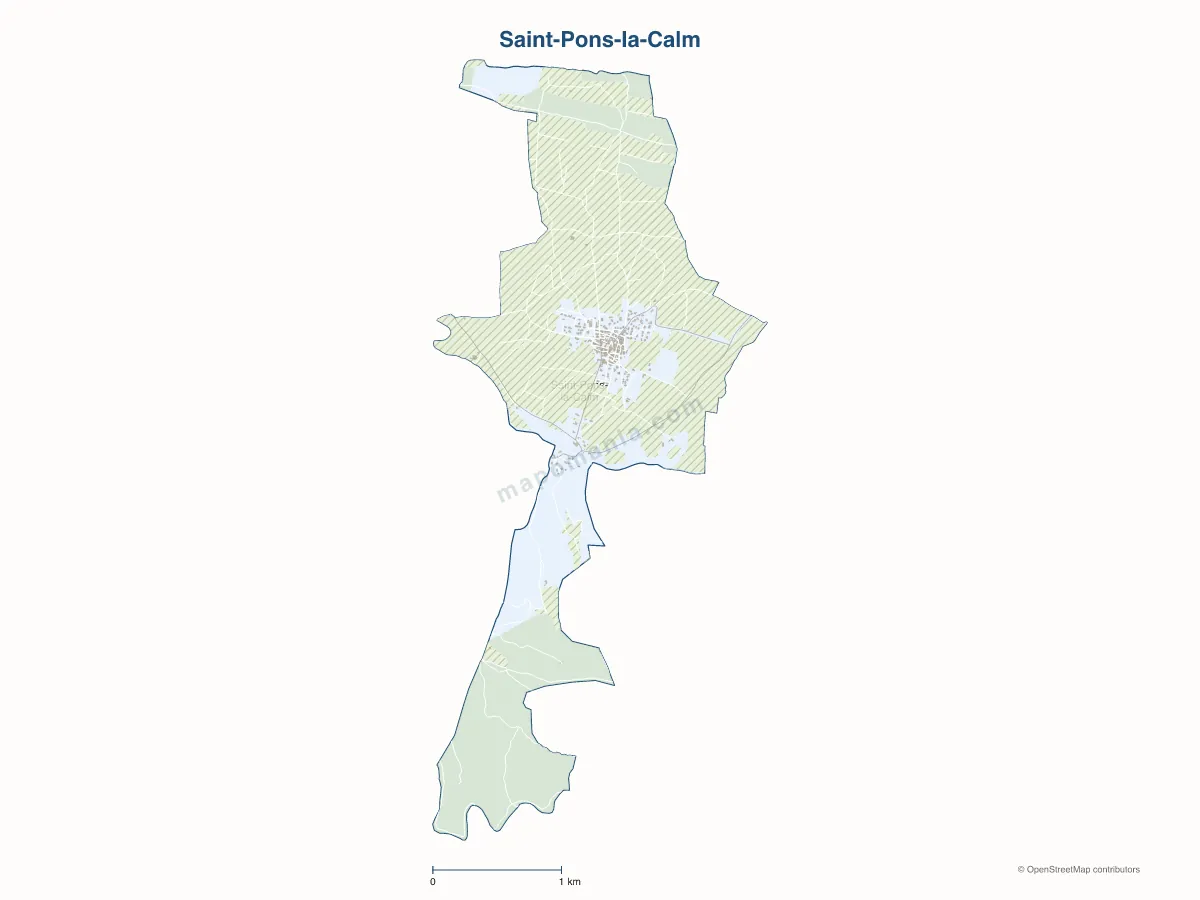 Carte de Saint-Pons-la-Calm à personnaliser