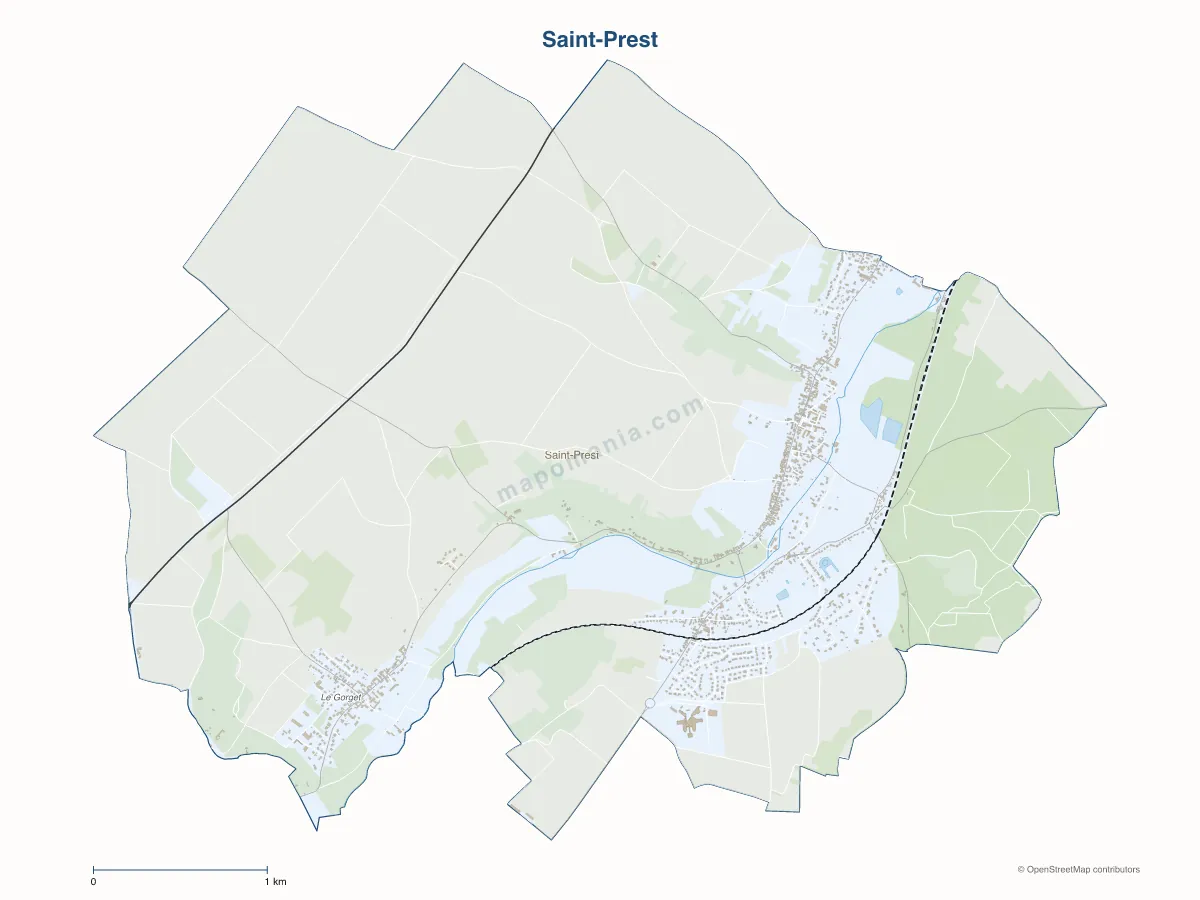 Carte de Saint-Prest à personnaliser