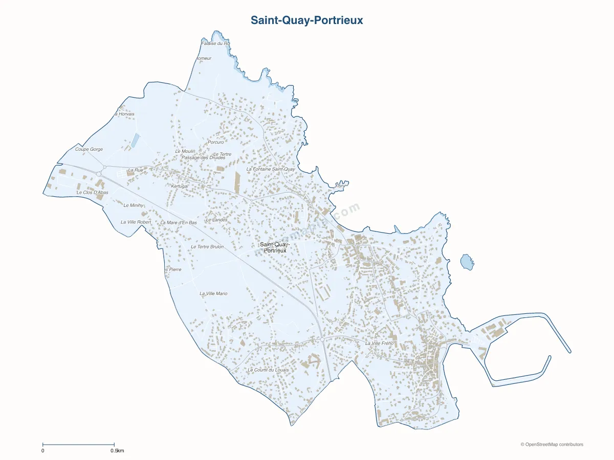 Carte de Saint-Quay-Portrieux à personnaliser