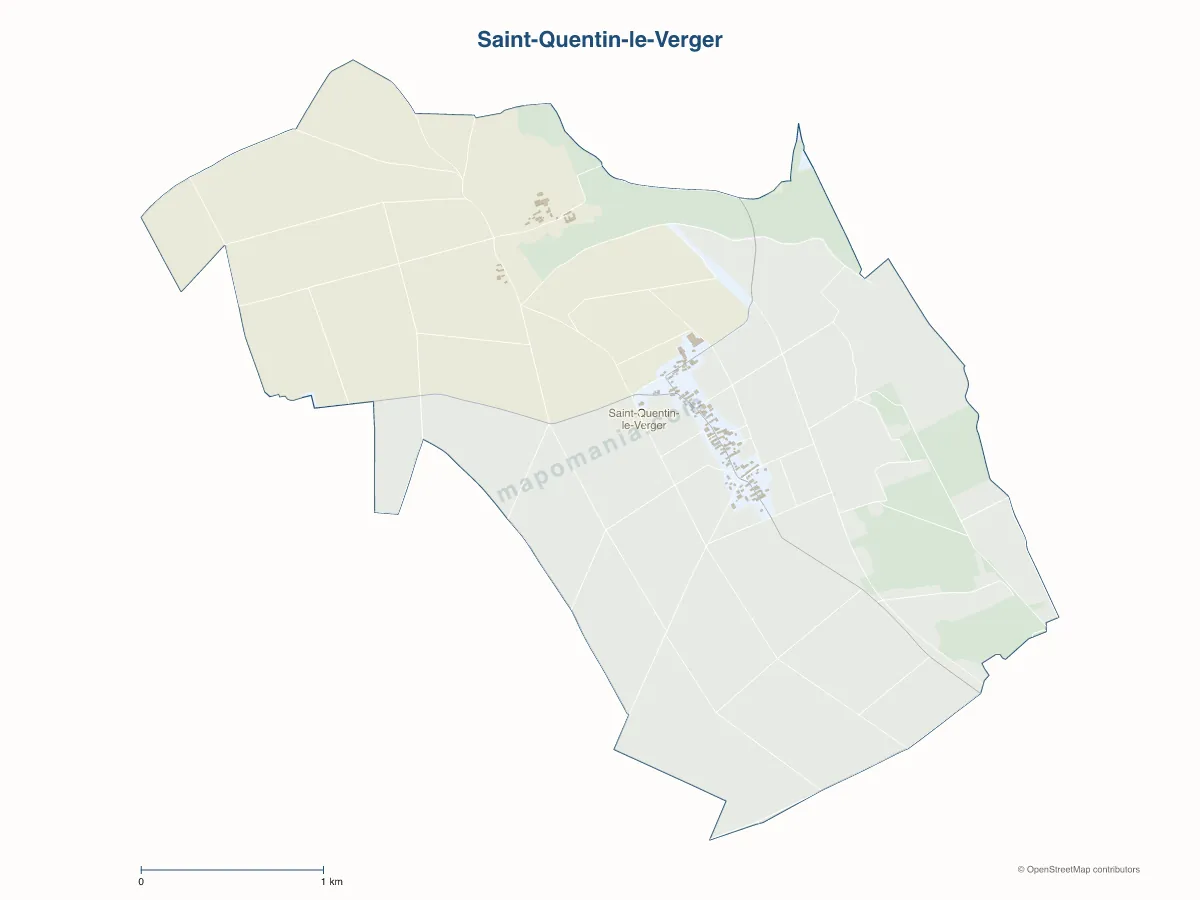 Carte de Saint-Quentin-le-Verger à personnaliser