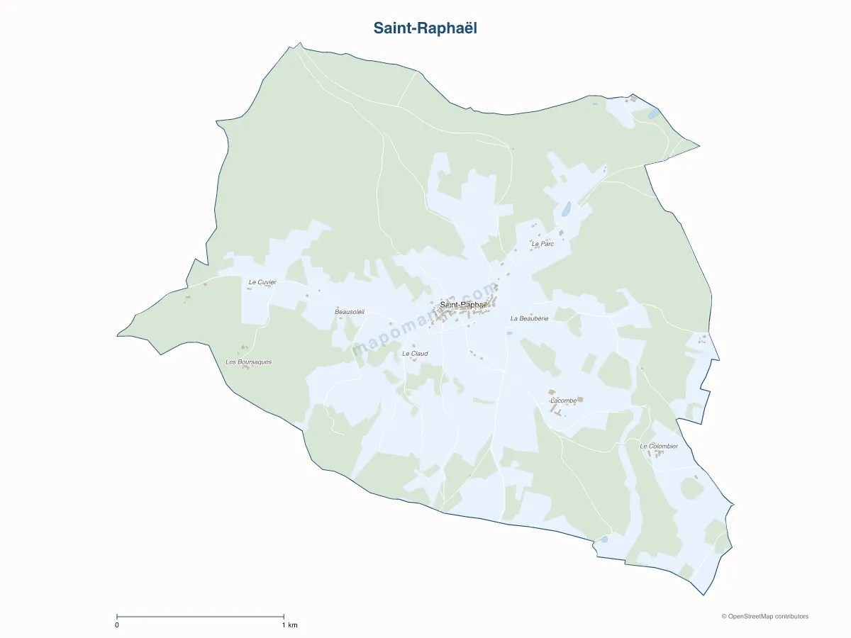 Carte de Saint-Raphaël à personnaliser