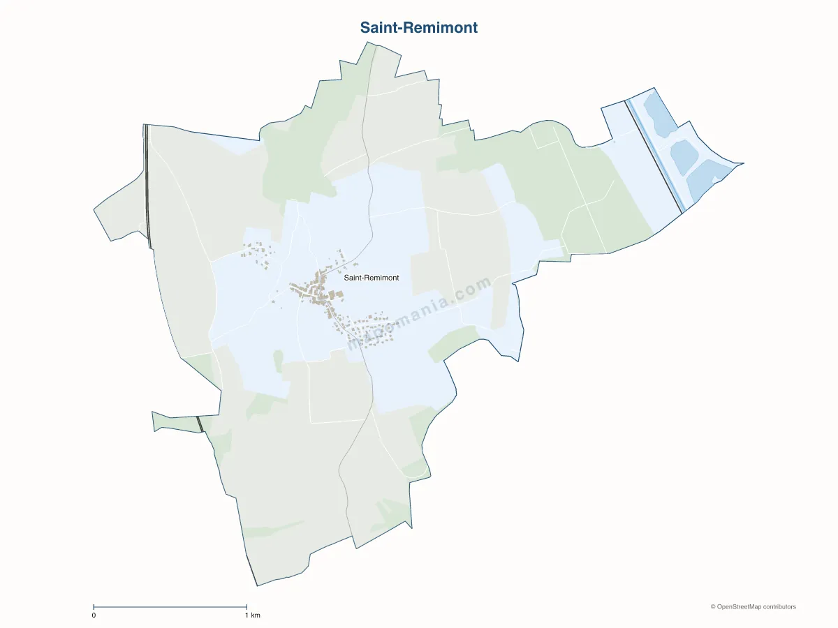 Carte de Saint-Remimont à personnaliser