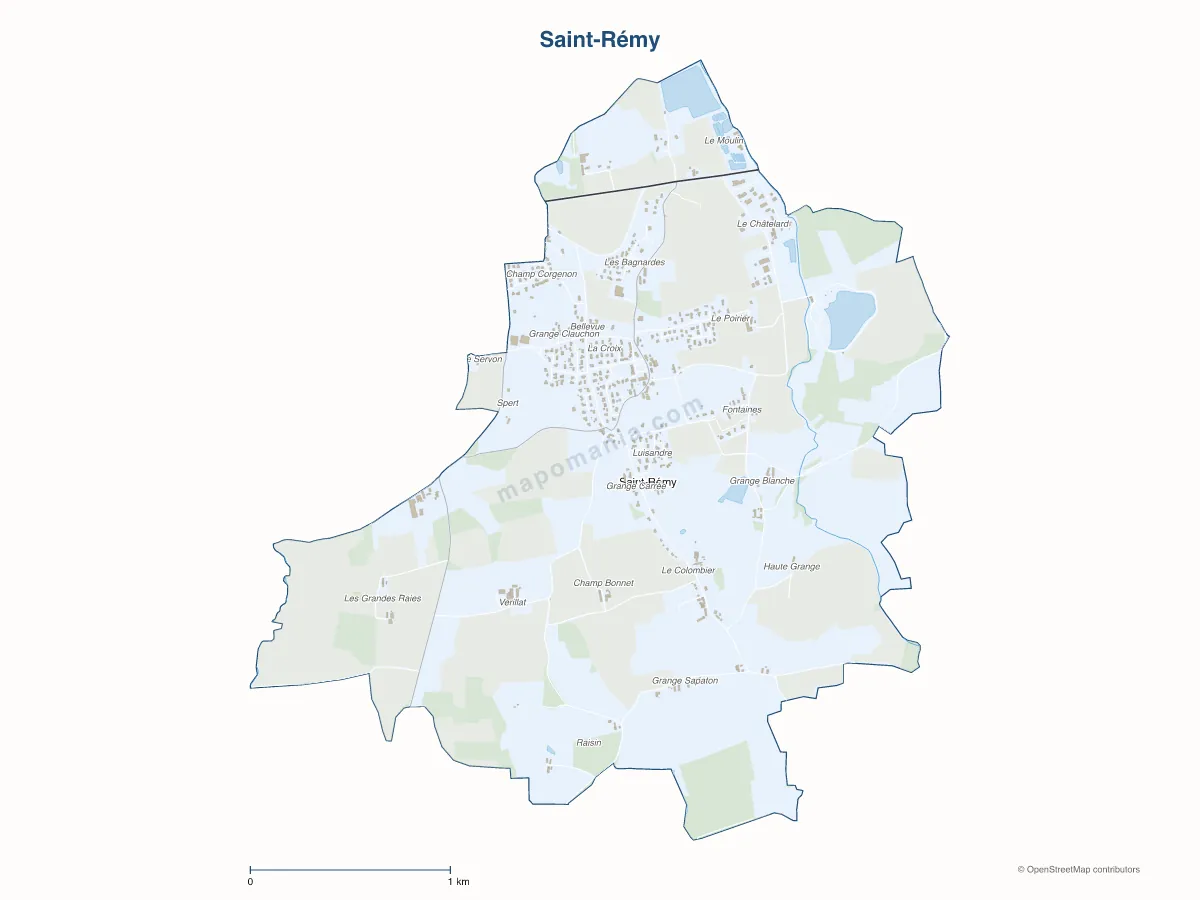 Carte de Saint-Rémy à personnaliser