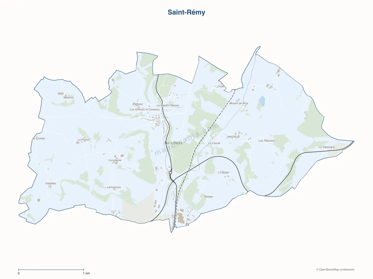Carte de Saint-Rémy à personnaliser