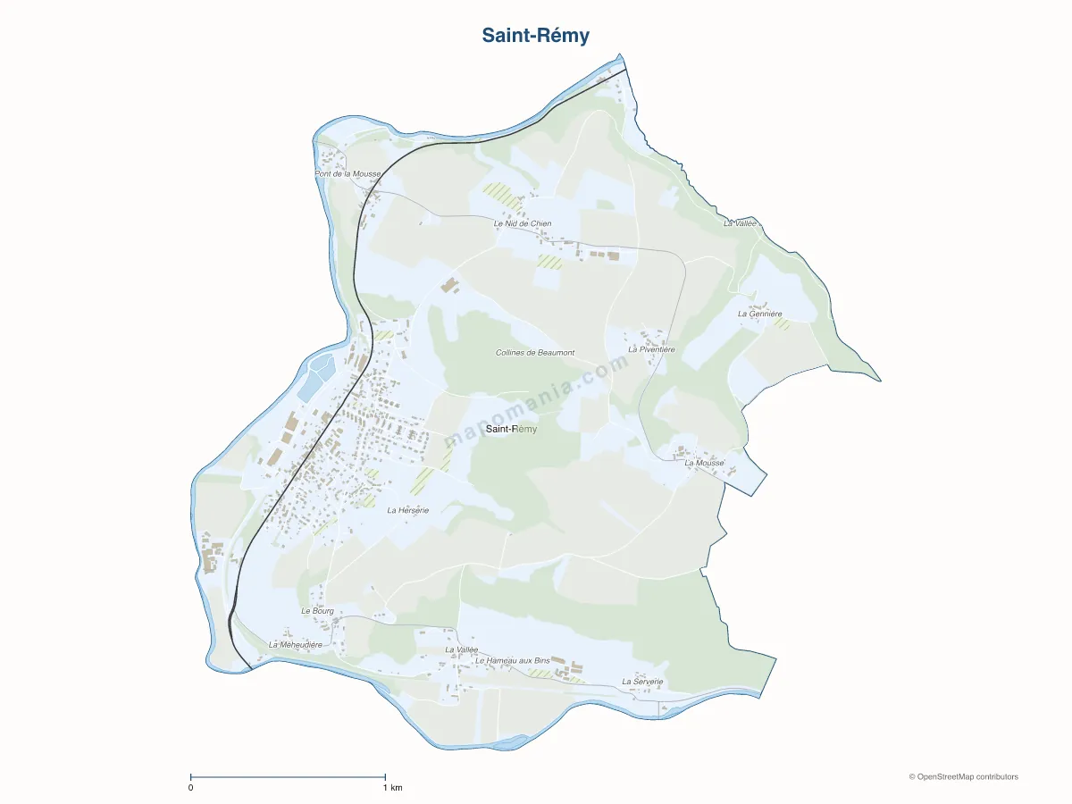 Carte de Saint-Rémy à personnaliser