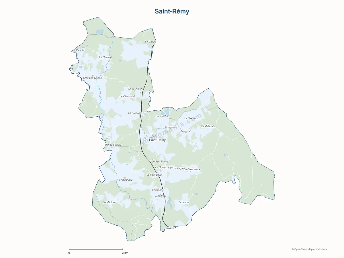 Carte de Saint-Rémy à personnaliser