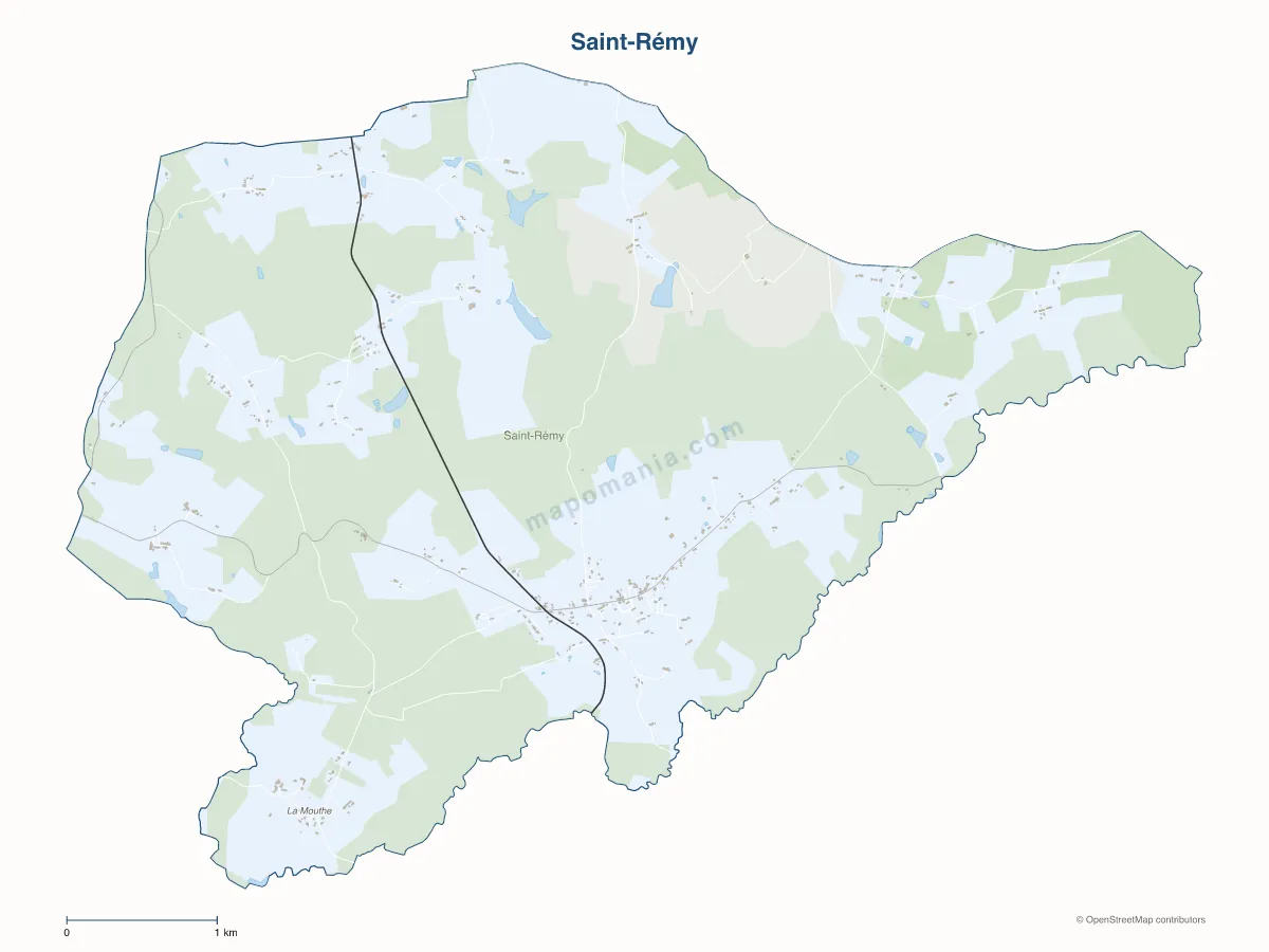 Carte de Saint-Rémy à personnaliser
