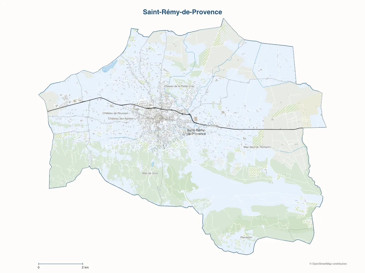 Carte de Saint-Rémy-de-Provence à personnaliser