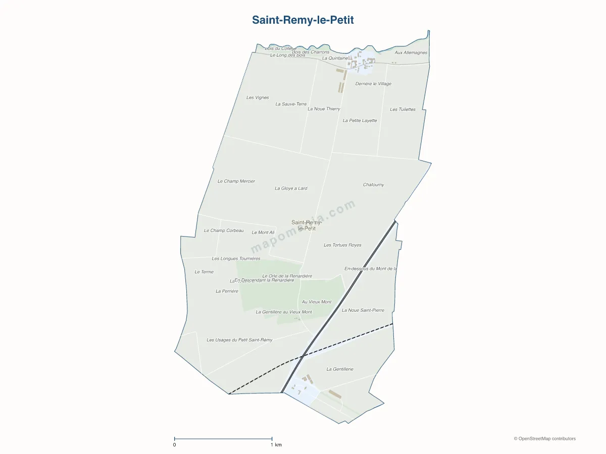 Carte de Saint-Remy-le-Petit à personnaliser