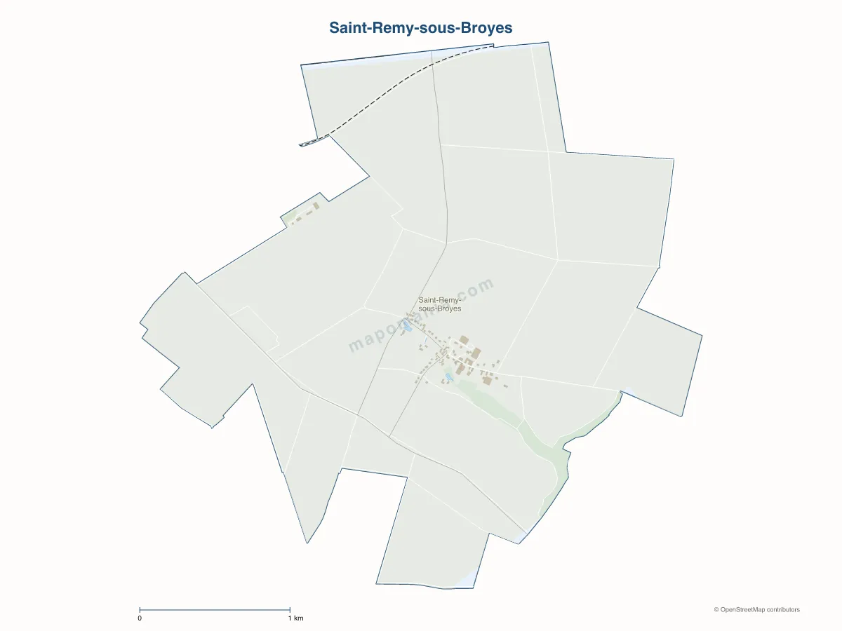 Carte de Saint-Remy-sous-Broyes à personnaliser