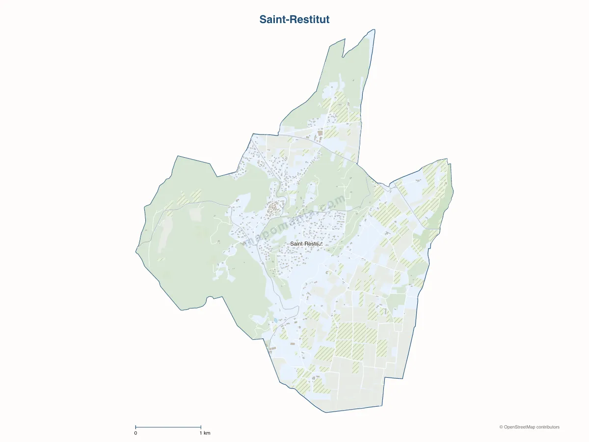 Carte de Saint-Restitut à personnaliser