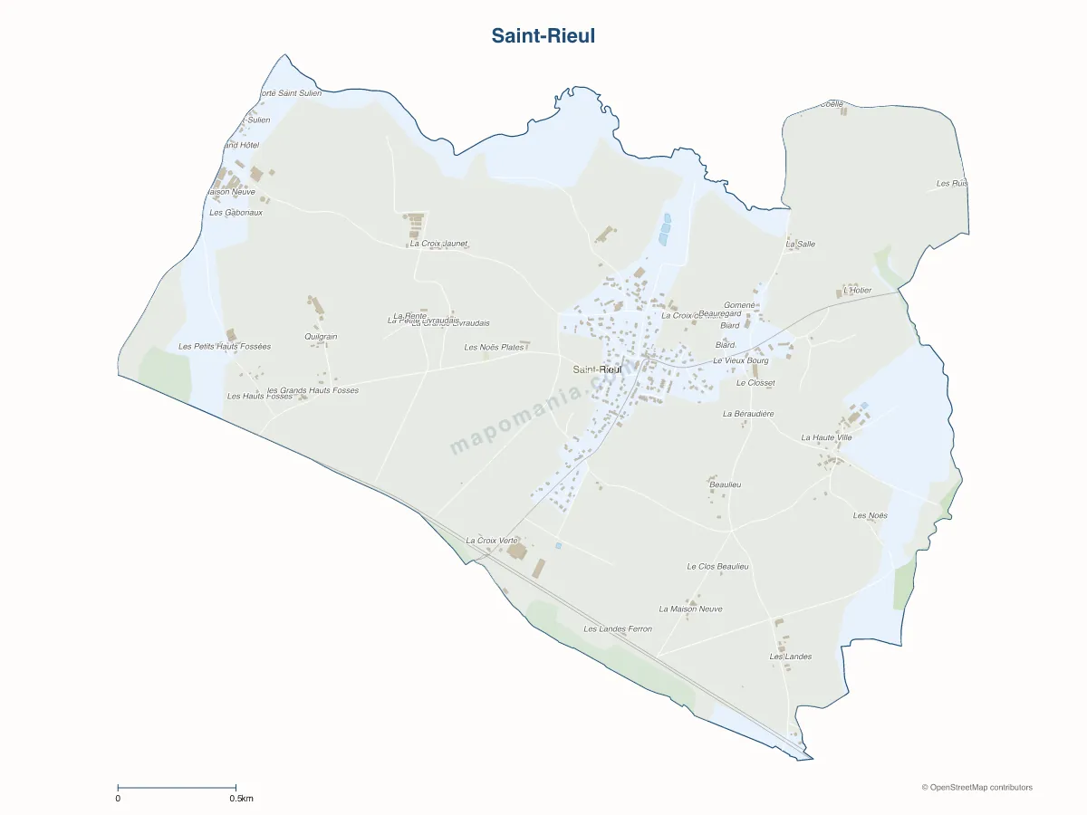 Carte de Saint-Rieul à personnaliser
