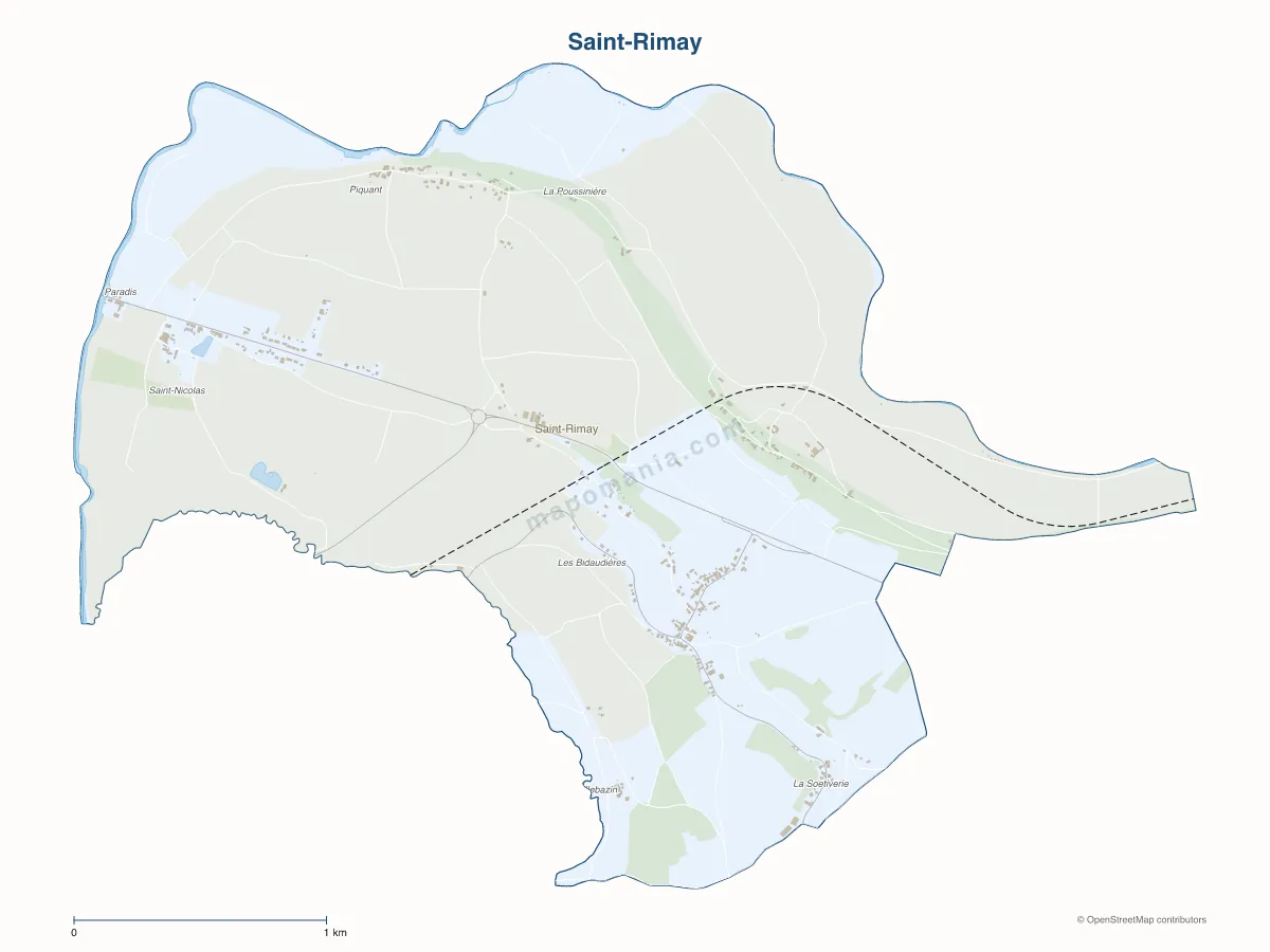 Carte de Saint-Rimay à personnaliser