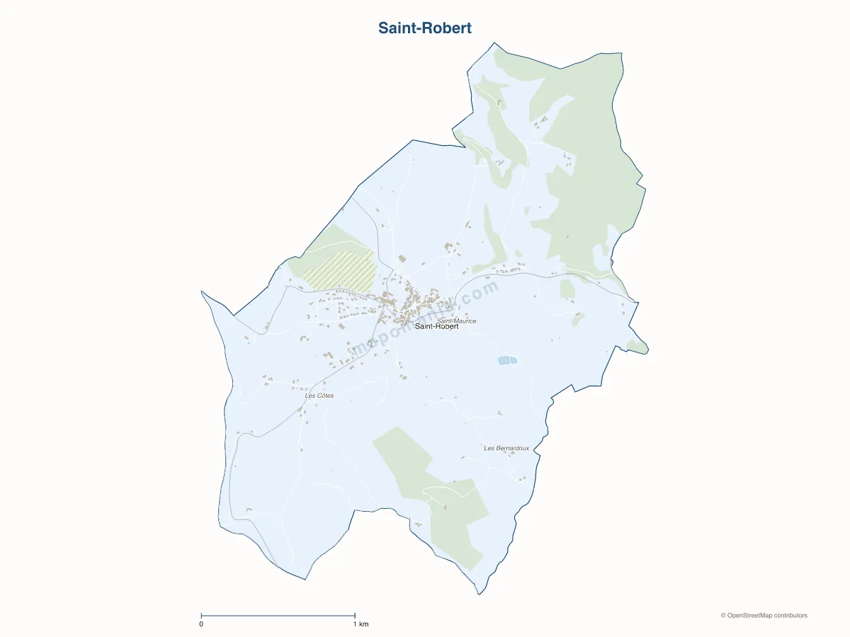 Carte de Saint-Robert à personnaliser