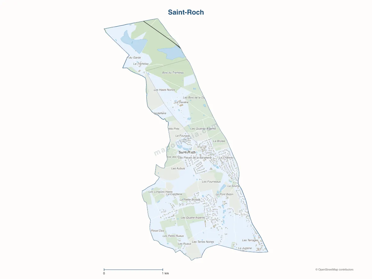 Carte de Saint-Roch à personnaliser