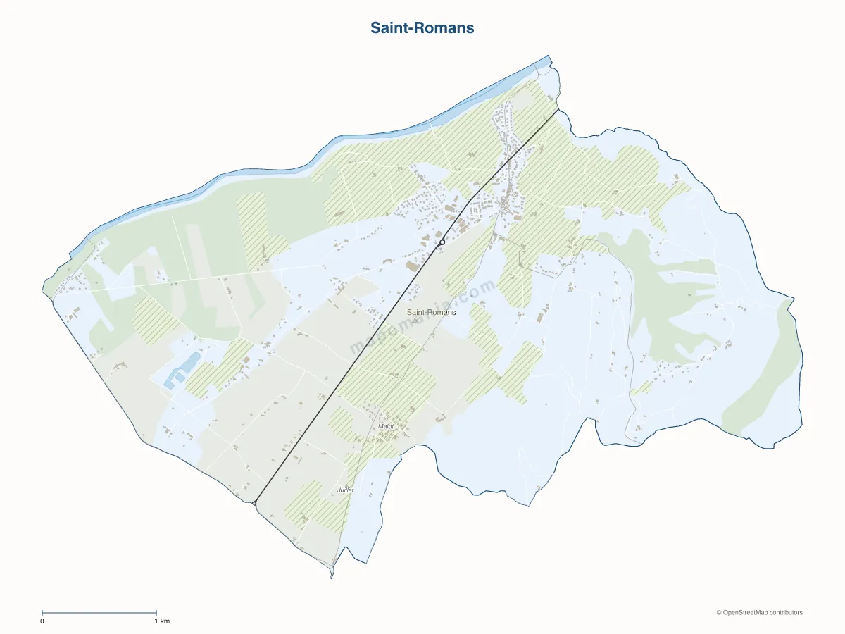 Carte de Saint-Romans à personnaliser